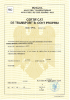 Certificat transport